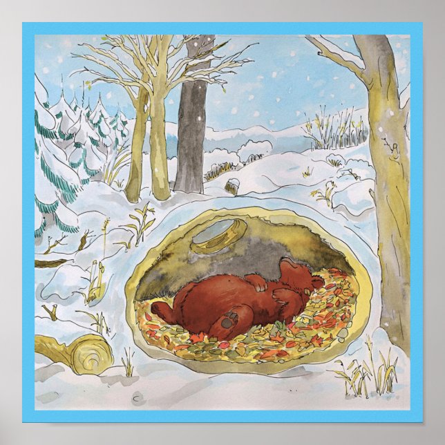 Affiche hivernale de l'ours (Devant)