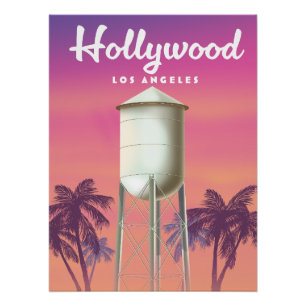 Affiche Hollywood Los Angeles Travel