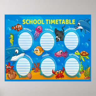 Affiche horaire de l'école