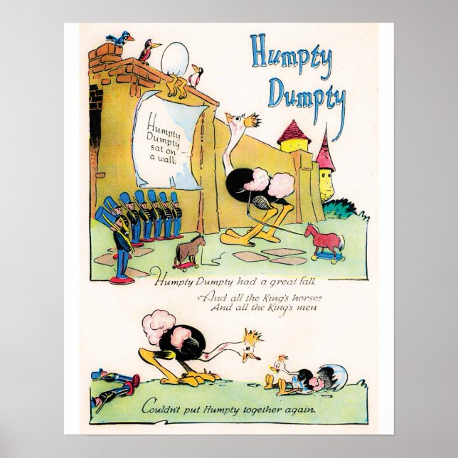 Affiche "Humpty Dumpty" de Nursery Rhyme (Devant)