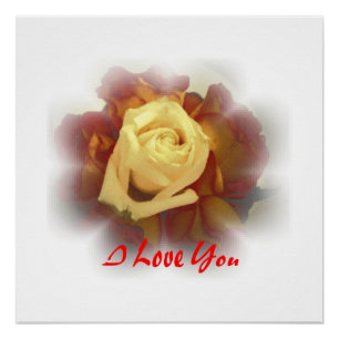Affiche I Love You Roses