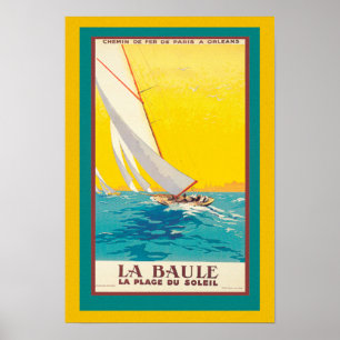 Affiche iconique La Baule de Vintage voyage