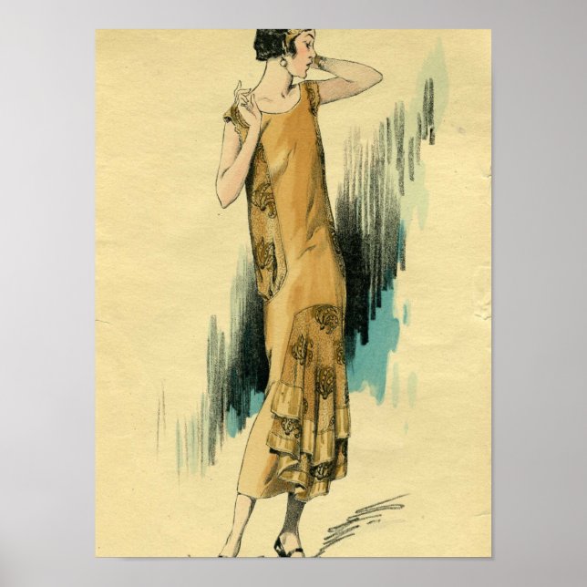 Affiche illustrant la mode des années 1920 (Devant)