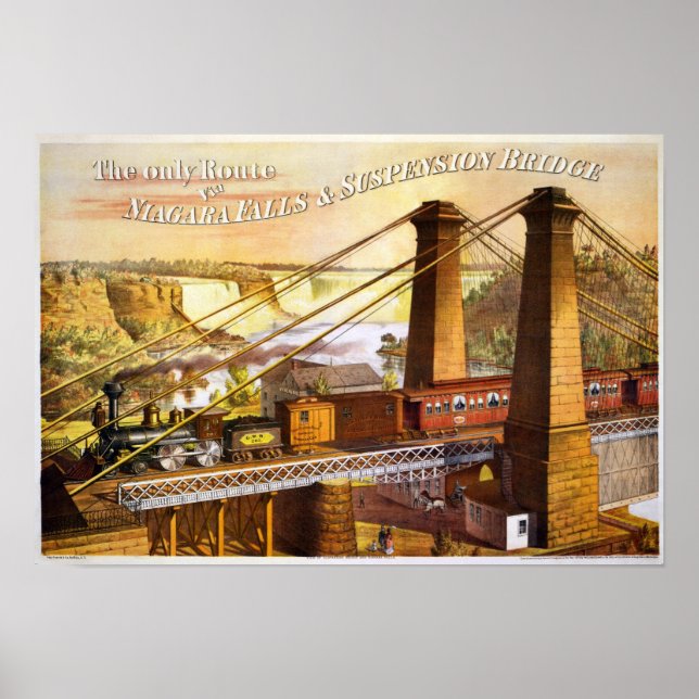 Affiche illustrant le train vintage (Devant)