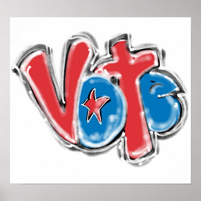 Affiche illustrant les graffitis des votes (Devant)