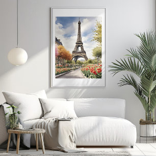Affiche illustration de la Tour Eiffel de Paris