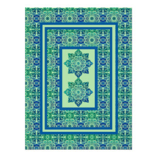 Affiche imprimable bleu et vert