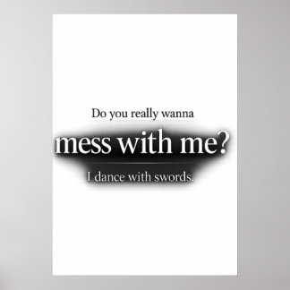 Affiche imprimable de danse de l'épée "Mess With M