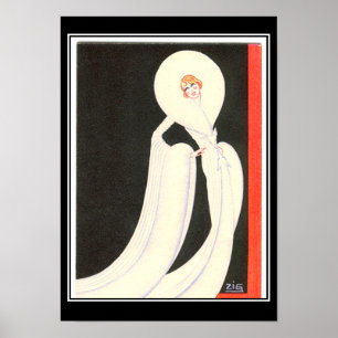 Affiche imprimée vintage Art Déco Diva Star