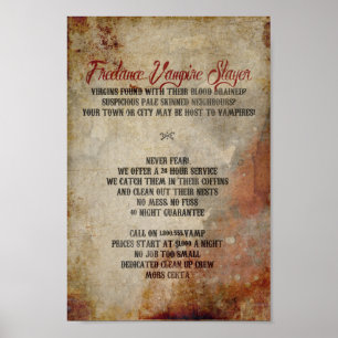 Affiche indépendante de tueur de vampire