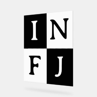 Affiche INFJ : décoration murale noir et blanc