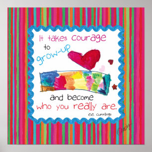 Affiche inspirante avec l'art du coeur de l'enfant