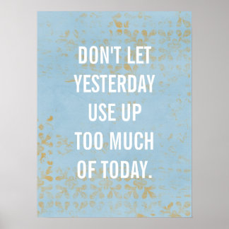 affiche inspirante, typographie, bleu personnalisé
