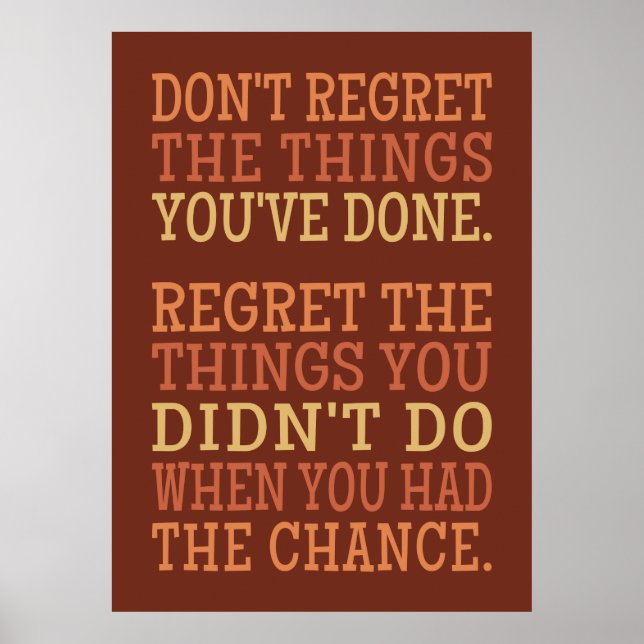 Affiche Inspirational REGRETS (Devant)