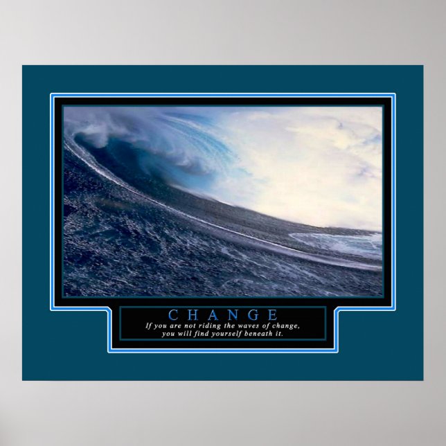 Affiche Inspirationnelle "Change" 22x28 (Devant)