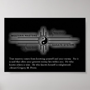 Affiche inspirée de karaté