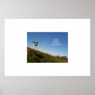 Affiche inspirée du Taekwondo pour des principes