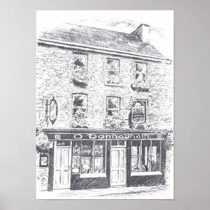 Affiche irlandaise de barre d'O Donnabhain