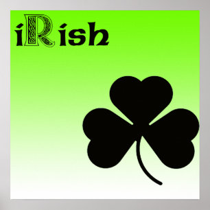 affiche irlandaise de shamrock