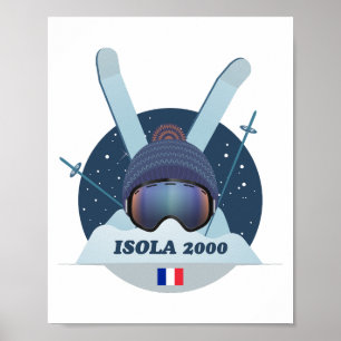 Affiche Isola 2000 de ski  Poster