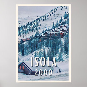 Affiche Isola 2000 Station de ski