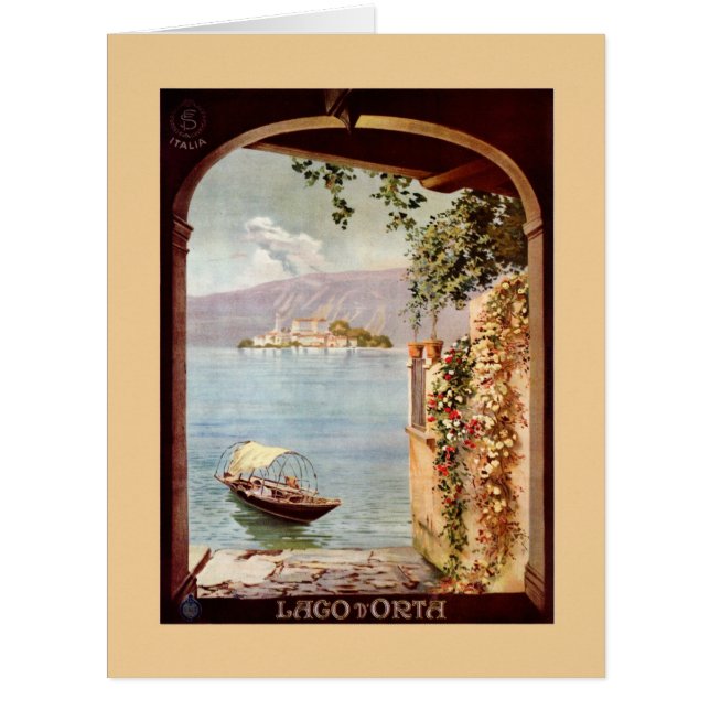 Affiche italienne de voyage des années 1920 de (Devant)