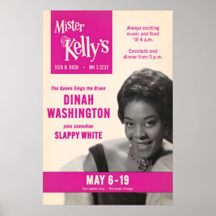 Affiche jazz de Dinah Washington - Mister Kelly's