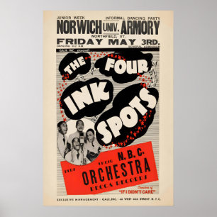 Affiche jazz Ink Spots - Norwich Armory