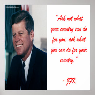Affiche JFK & Ask Not Citation