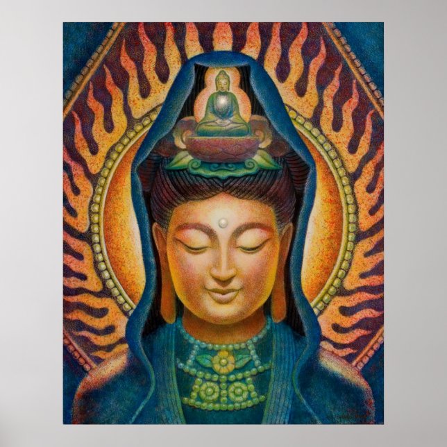 Affiche "La flamme de Kuan Yin" (Devant)