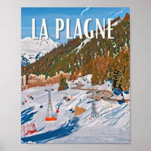 Affiche La Plagne Station de ski