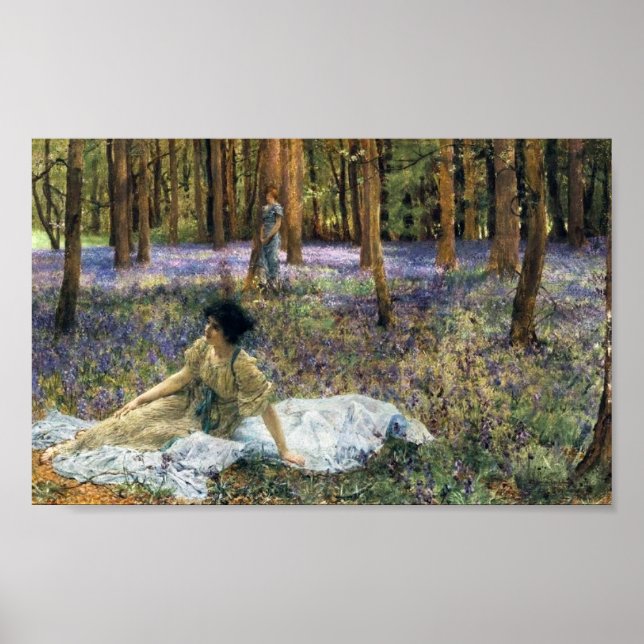 Affiche Lawrence Alma Tadema Bluebells (Devant)