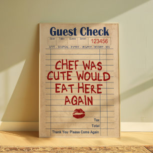 Affiche « Le Chef Était Mignon, Je Reviendrais Man