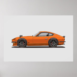 Affiche légendaire de Bug Fairlady Orange 240z Cla