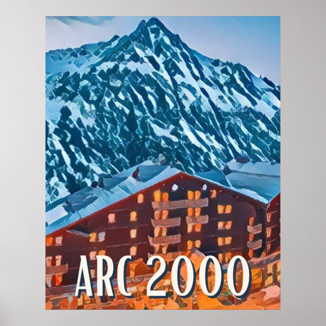 Affiche Les Arcs 2000 Station de ski (Devant)