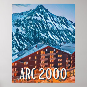 Affiche Les Arcs 2000 Station de ski  Poster