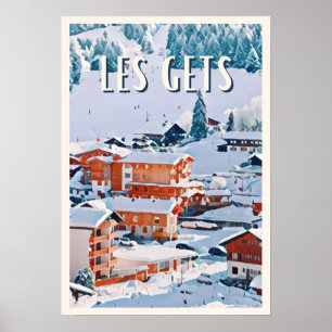 Affiche Les Gets Station de ski