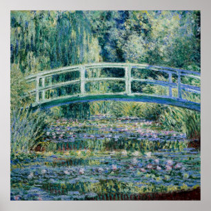 Affiche Les Nymphéas et le Pont Japonais de Monet