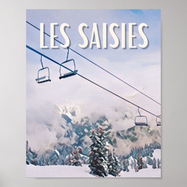 Affiche Les Saisies Station de ski  Poster (Front)