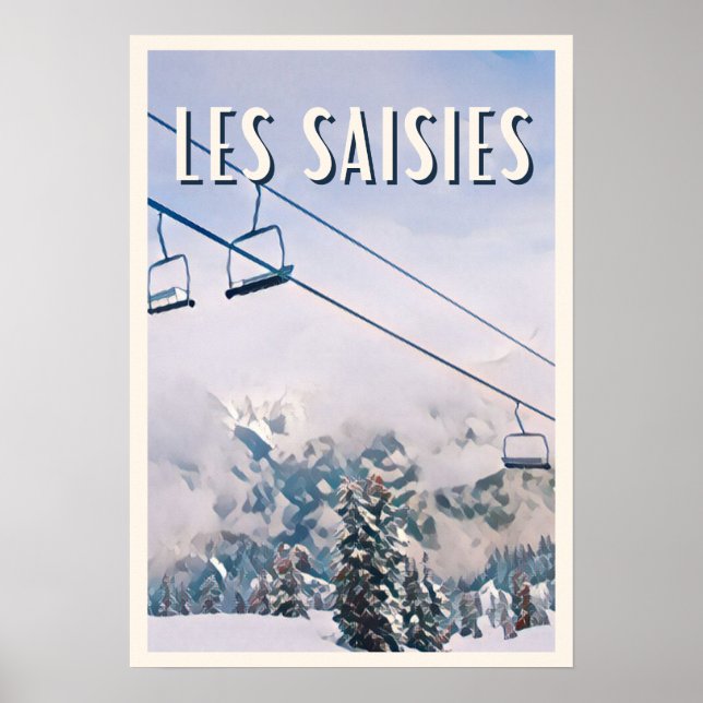 Affiche Les Saisies Station de ski  Poster (Front)
