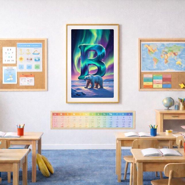 Affiche Lettre B Aurore | Impression d'art des Aur (Créateur téléchargé)