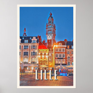 Affiche Lille Photo Vintage Poster