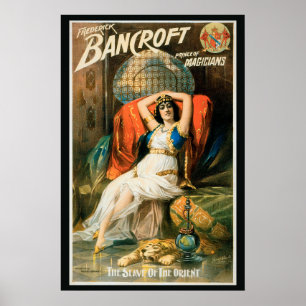 Affiche Magie Vintage, Magicien Frederick Bancroft