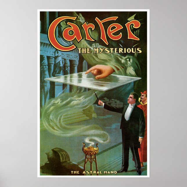 Affiche Magique Vintage, Carter le Mystérieux (Devant)
