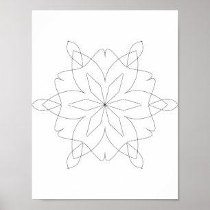Affiche - Mandala à colorier
