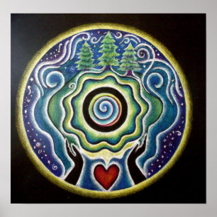 Affiche Mandala de bénédiction de la Terre