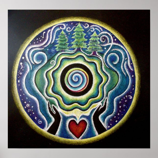 Affiche Mandala de bénédiction de la Terre (Devant)