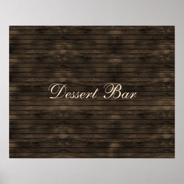 affiche mariage rustique en bois de barnwood (Devant)