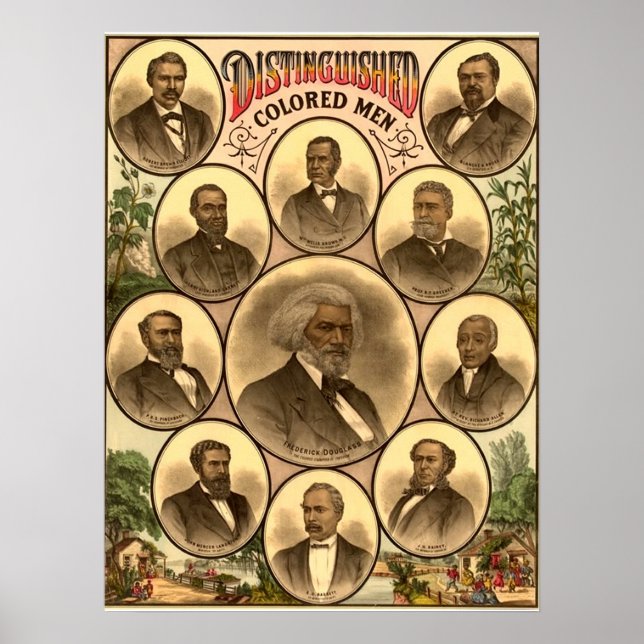 Affiche masculine de couleur distinguée 1883 (Devant)
