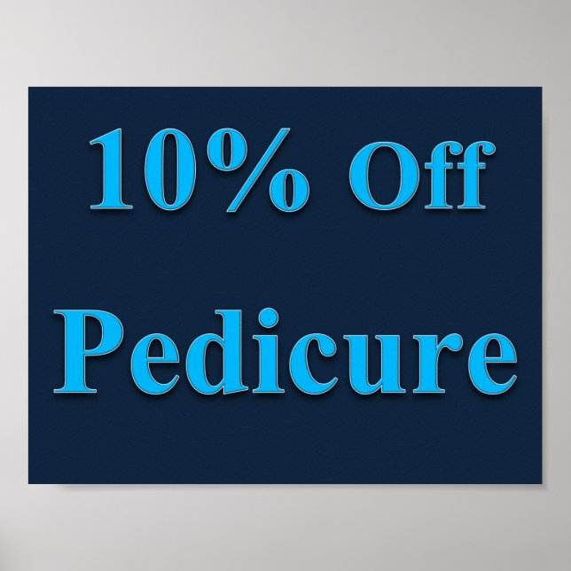 Affiche mat de pédicure – 10 % de réduction (Devant)